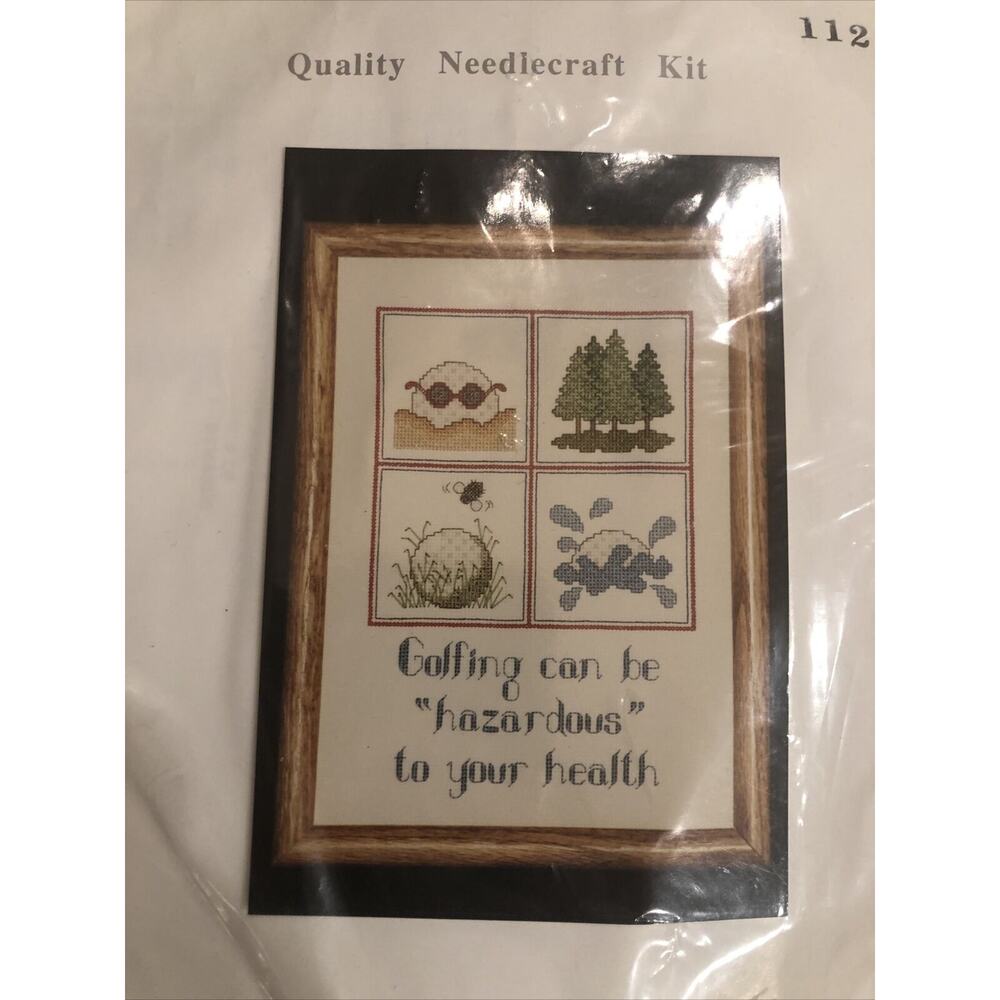 Janlynn GOLFING Can‎ Be “hazardous” To Your Health Cross Stitch 112 61 New